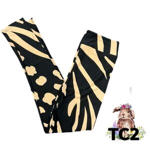 Stylish Black and Tan Leggings